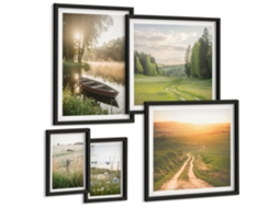 Conjunto De Pinturas Paisagens De Água E Verde Espelharte (5 Peças)
