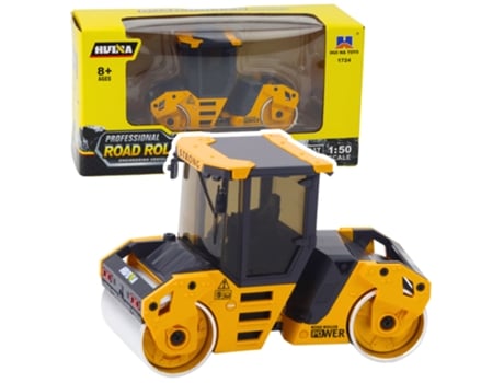 Rolo Compactador Metálico Para Construção Huina Amarelo 150