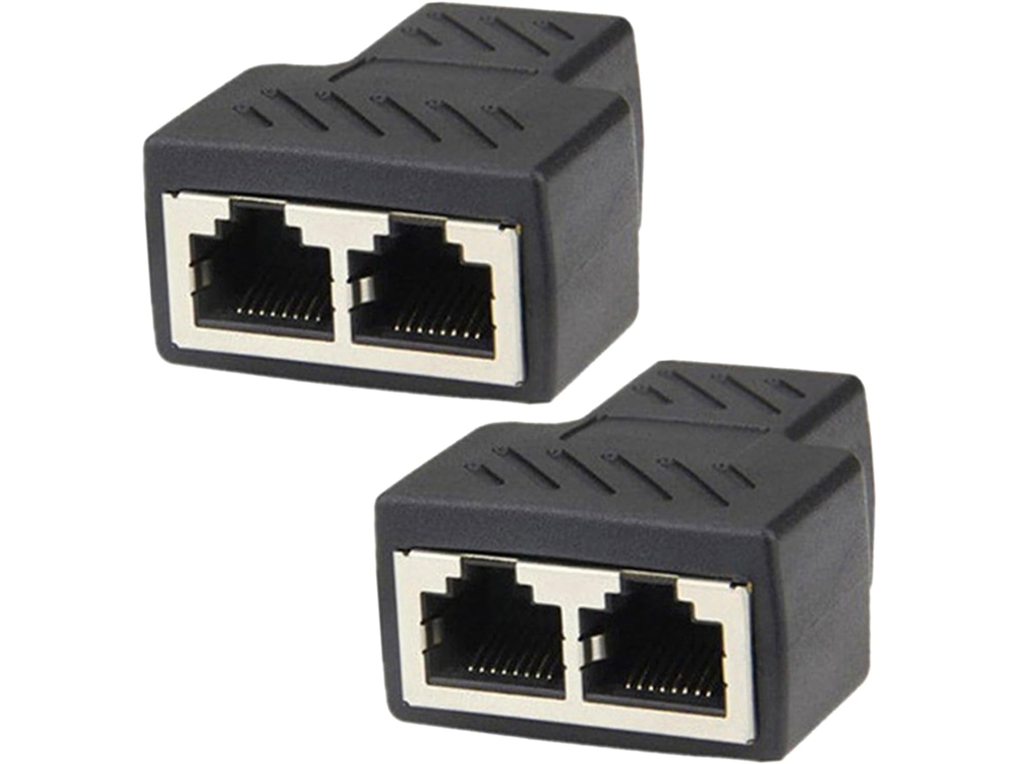 2 De Cabo Rede Para E Interface Lan Porta Dupla Prática Uso Doméstico