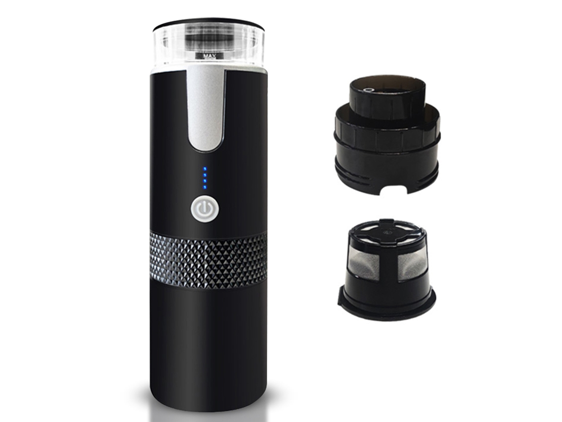 Cafeteira Elétrica Portátil Mini 6oz com bateria 1200mah para café em pó e cápsulas | S/MARCA