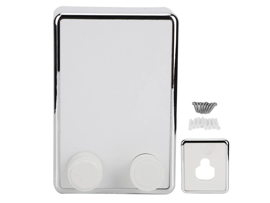 Linha de Secar Roupa Retrátil Aço Inox Parede Branca