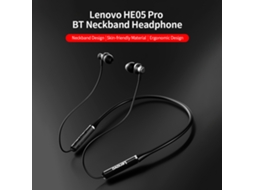 Fone De Ouvido Sem Fio Lenovo He05 Pro Bt5.0, Prova D'água Ipx5, Fone De Ouvido Esportivo Com Microfone, Vermelho