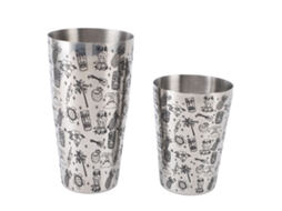 Conjunto Boston Coqueteleira Aço Inoxidável 304 | S/MARCA
