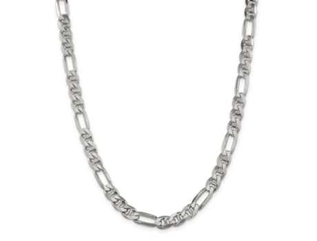 925 Prata Esterlina 8.25mm Figaro Navio Náutico Mariner Âncora Colar Corrente Colar Para Mulheres E Homens Comprimento Hengjian