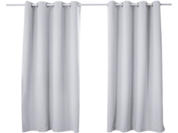 Conjunto De 2 Cortinas Térmicas Rootz - Cortinas Blackout Opacas - Isolamento Térmico - Redução De Ruído - Branco - 135x175cm