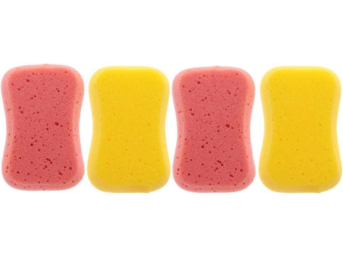 Conjunto De 4 Esponjas De Banho Esfoliantes De Espuma, Macias E Com Função De Massagem.