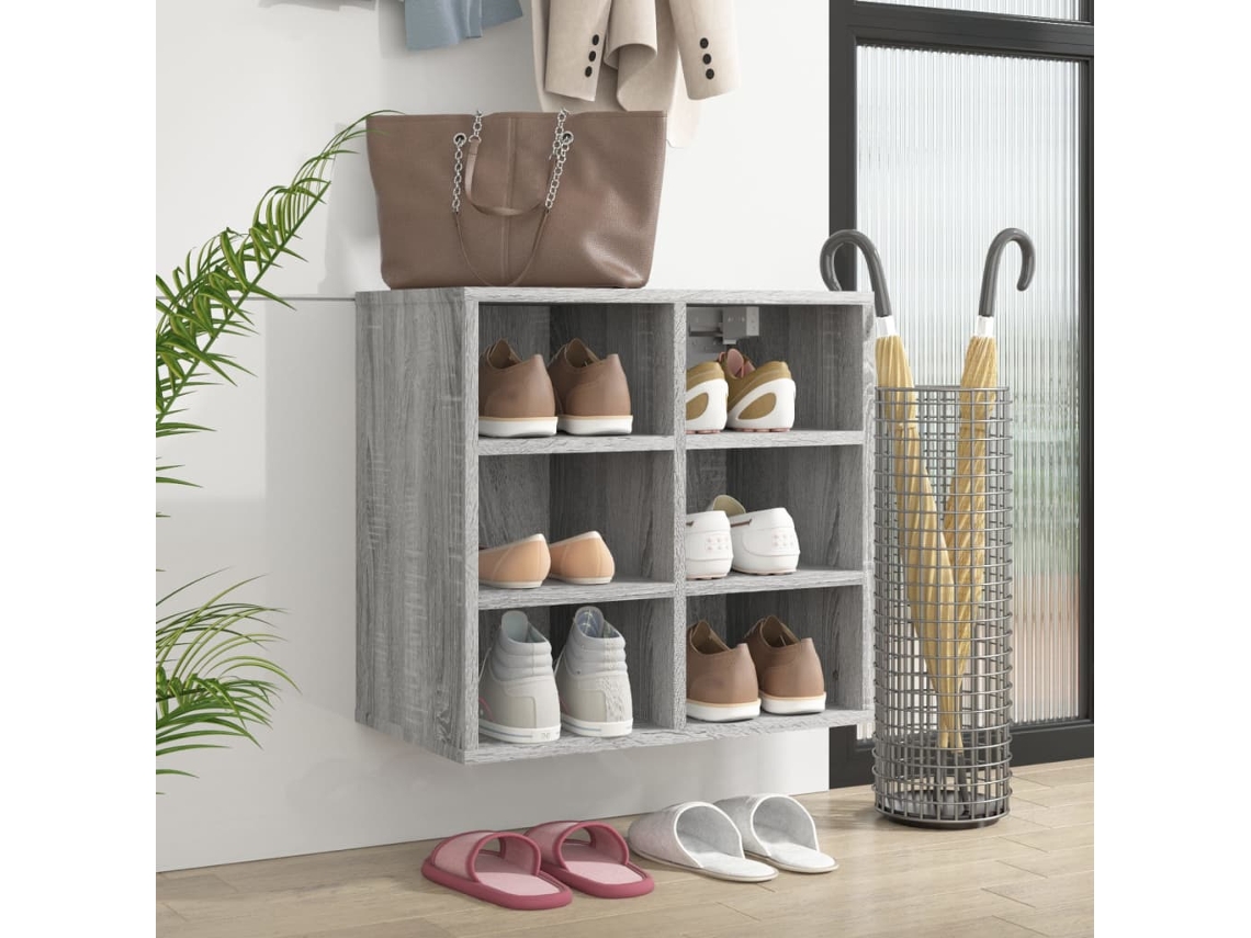 Vidaxl Sapateira 52,5x30x50 Cm Sonoma Cinzento