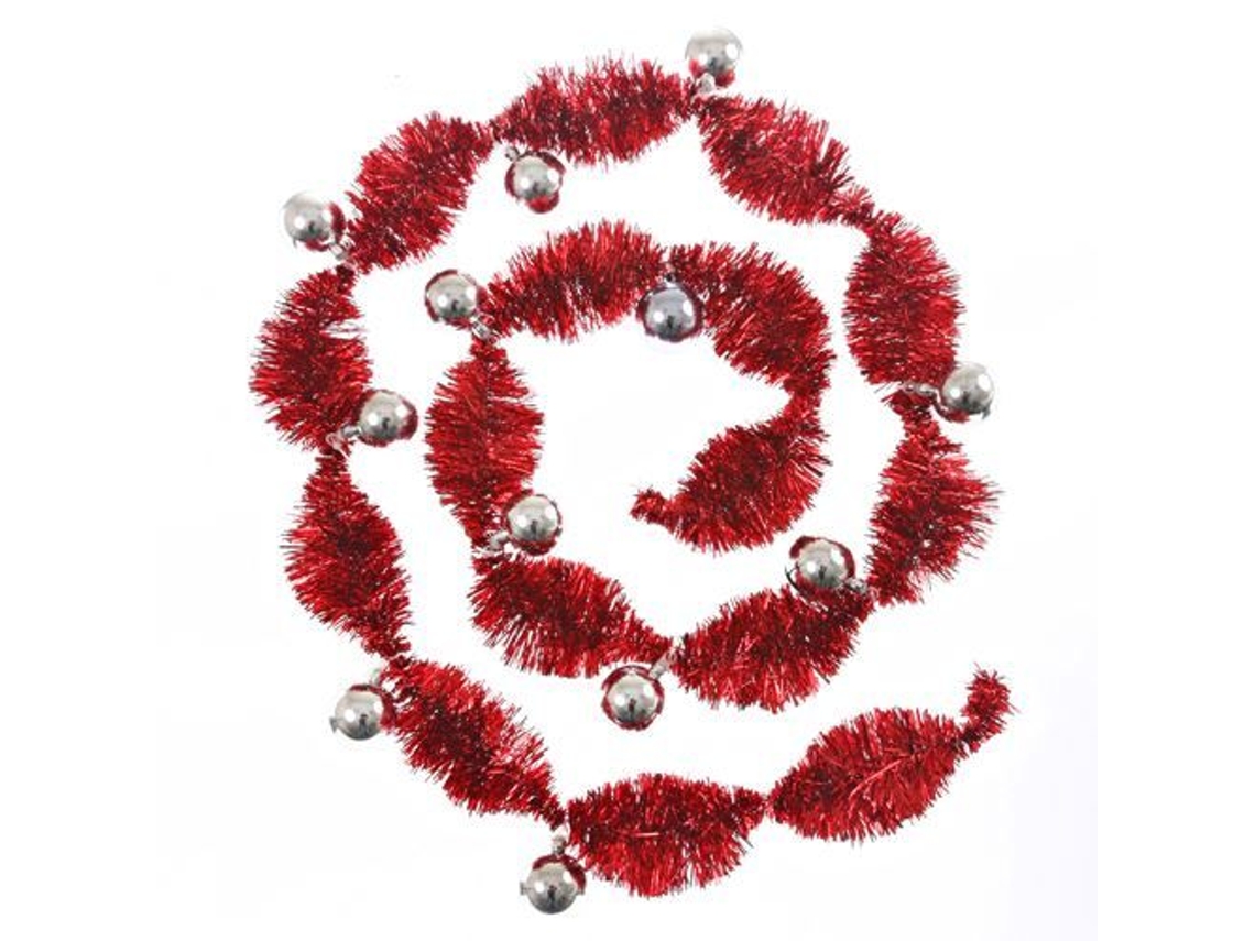 Guirlanda De Natal Pompon - 12 Bolas - Ouro E Prata…