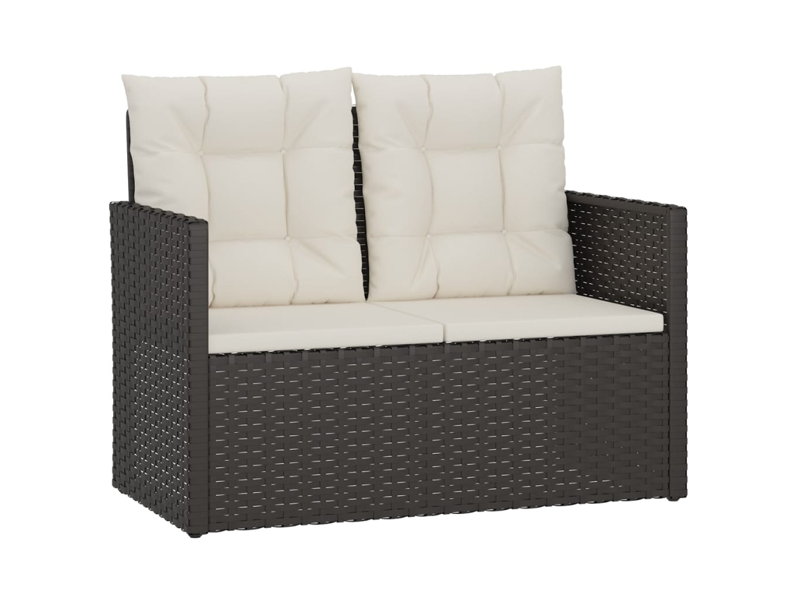Garden Bench, Garden Benches Vidaxl Preto Rattan / Vime (n/a)