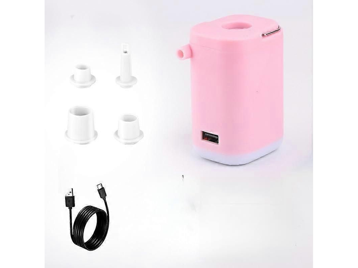 Bomba De Ar Portátil Com Luz Led, Mini Inflador Elétrico 4 Em 1 Para Camping, Infláveis ​​e Sacos A Vácuo. Ref: 3066