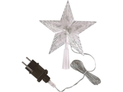 Rebe copa de Árbol de Navidad Con 10 Led Y Enchufe Estrella Iluminada de Color Blanco Cálido para Decoración Navideña