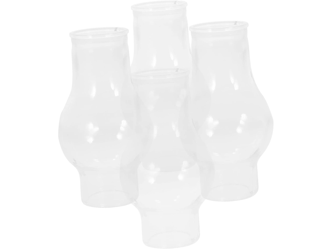 Conjunto De 4 Cúpulas De Vidro Para Candeeiros De Óleo, Estilo Retrô.