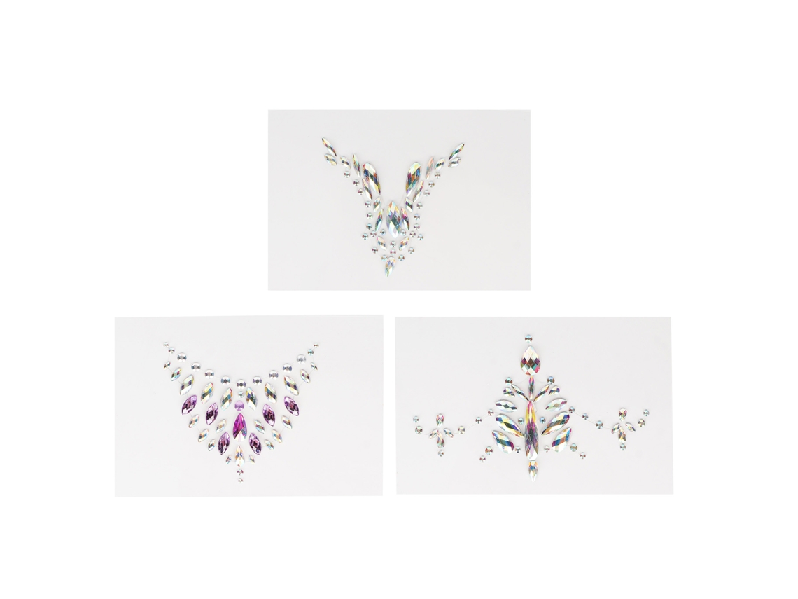 3pcs Adesivos De Strass Para Decoração De Peito Com Materiais De Acrílico Reutilizáveis