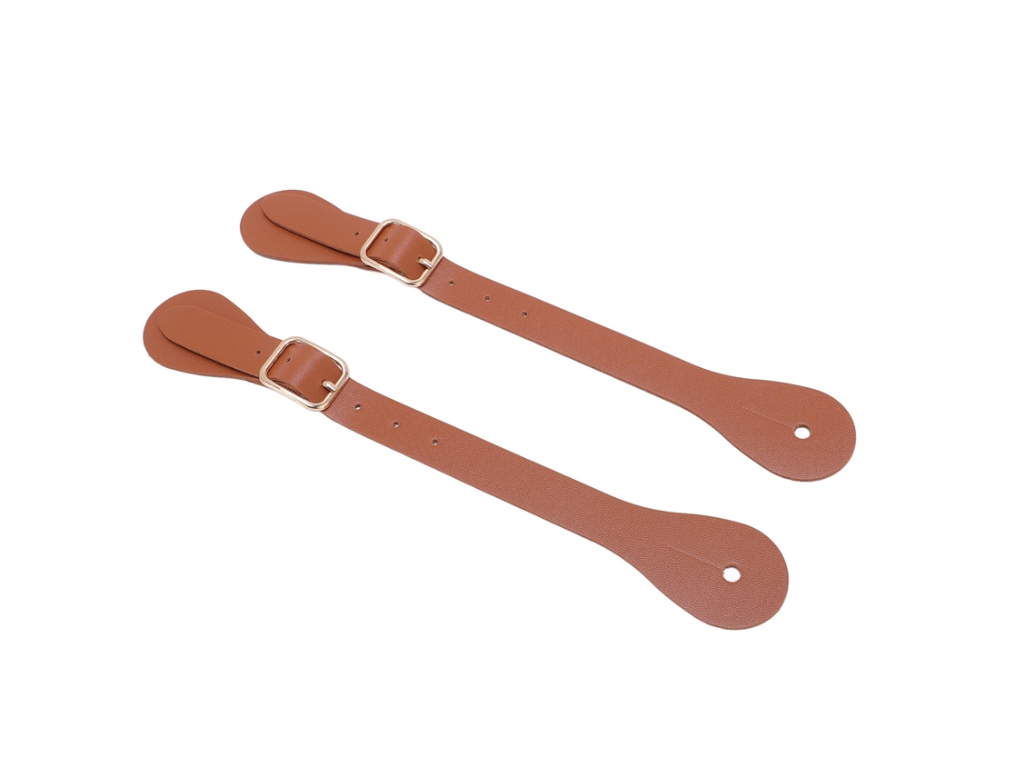 Cintos De Espora Marrom Ajustáveis Couro Sintético 22cm
