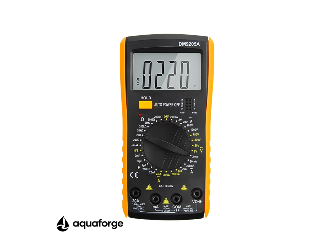Multímetro Digital Aquaforge Dm9205a