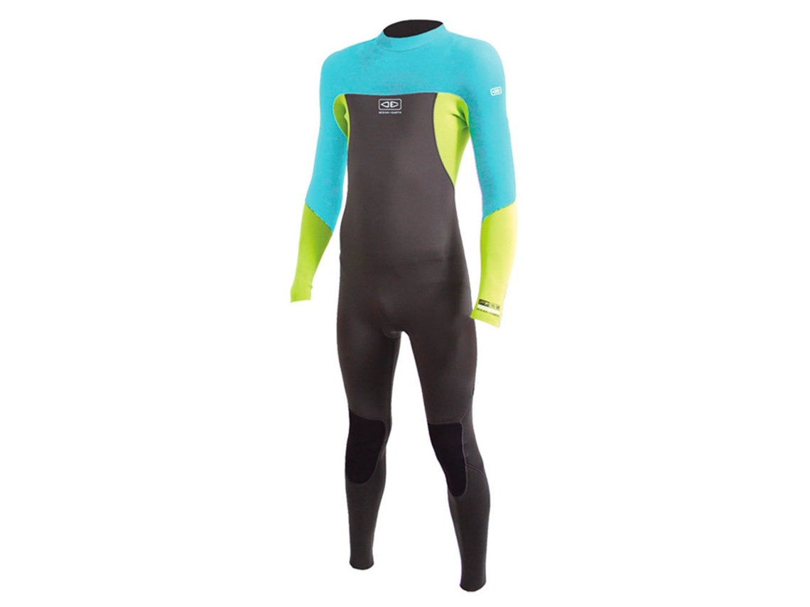 Terno de Neoprene Manga Longa com Zíper Nas Costas One Free Flex 3/2 Mm Verde 16 Yearsocean & Earth