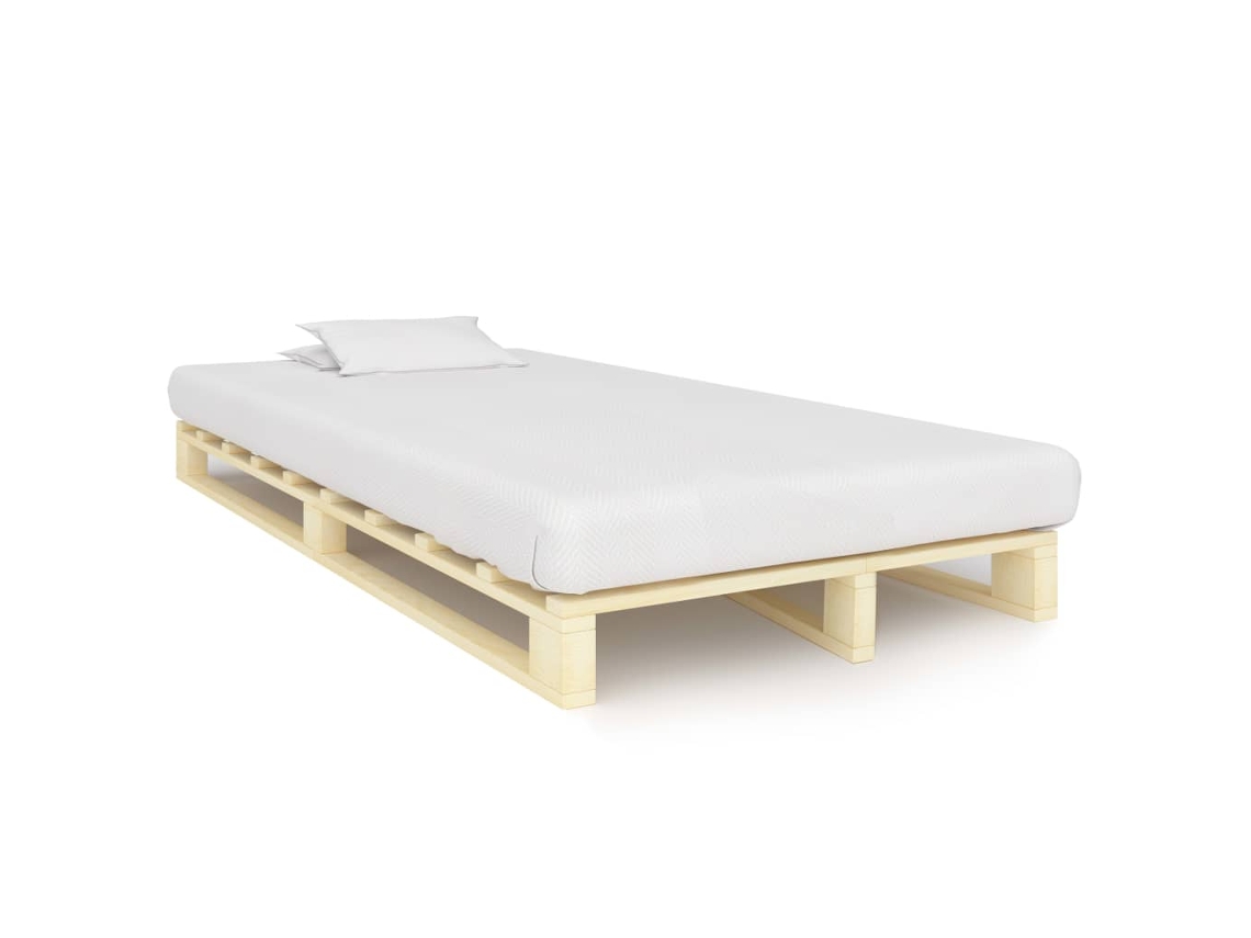 Bed Frame, Bed Frames Vidaxl Marrom Madeira De Pinho (120 X 200 Cm)