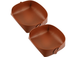 Conjunto De 2 Caixas Organizadoras De Mesa Em Couro, Acessório Pequeno Para Mesa, Bandeja, Marrom.