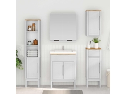 Vidaxl Armário Alto De Banheiro Floro Branco 35 X 30 X 160 Cm
