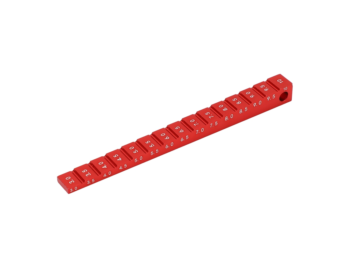 Medidor De Altura Do Chassi De Ligação Em Alumínio 3-10mm Para Carro Rc De Derrapagem 1/10 Acessório Vermelho