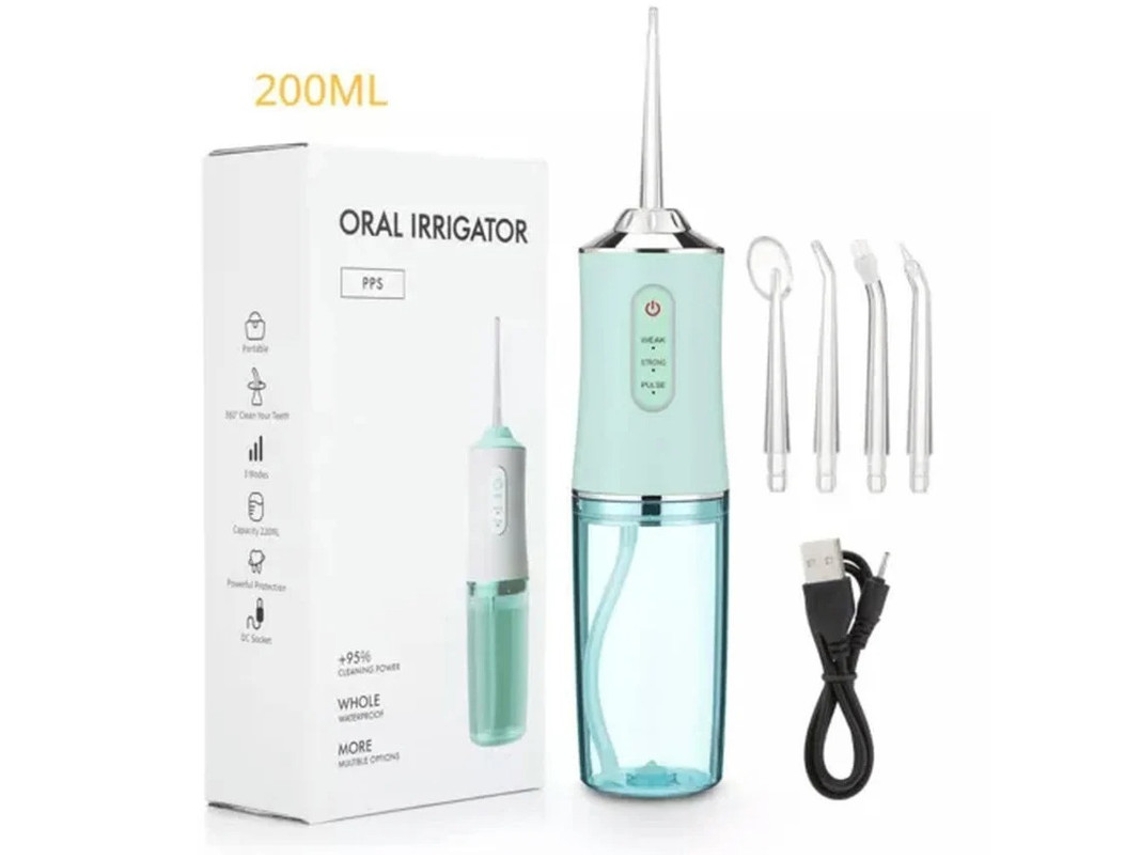 Irrigador Oral Yizhood Portátil Jato De Água Dental 200ml Ipx7 Azul