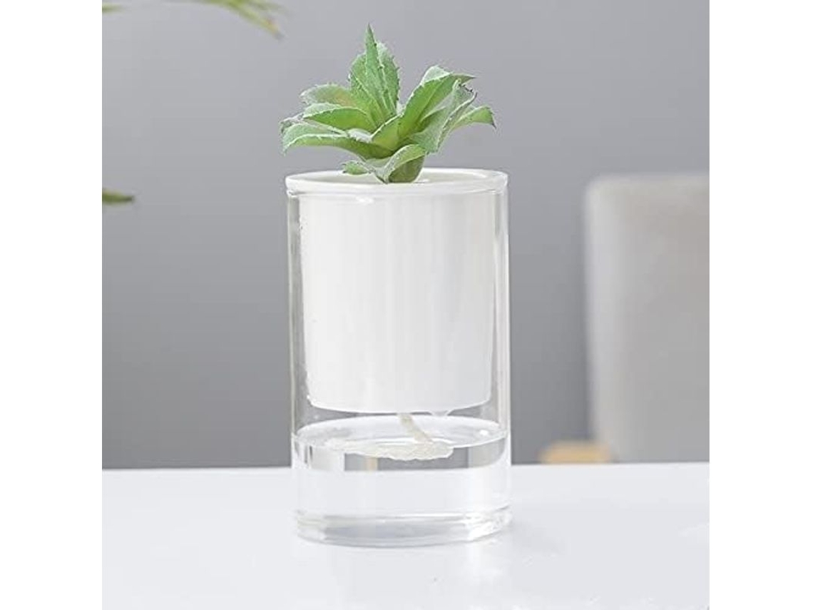 Maceta Autoirrigável De Cerâmica De Duas Camadas Criativa Para Interior E Exterior Tamanho 9.5x15.5cm Cor B