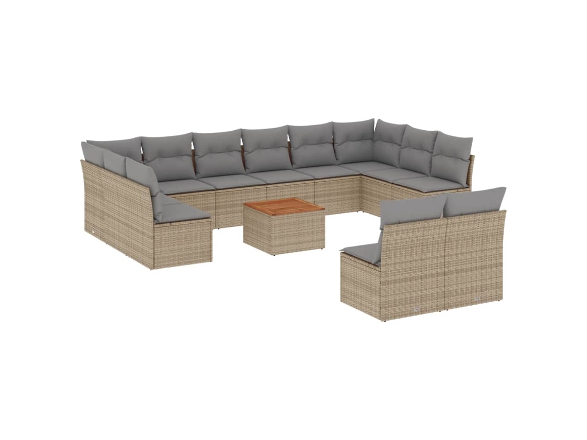 Garden Sofa Set, Garden Sofa Sets Vidaxl Bege Rattan / Vime (n/a)