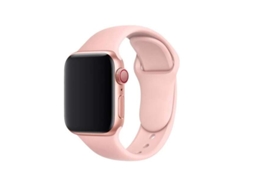 Bracelete Pulseira Silicone Suave para Apple Watch Series Se 44Mm Rosa