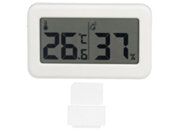 Medidor Digital de Temperatura e Umidade Mini com Display Eletrônico e Alta Precisão para Ambiente Interno e Externo