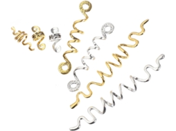 Conjunto De 16 Peças De Contas Espirais Para Dreadlocks, Joias Para Tranças E Acessórios Para Cabelo.