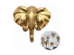 Cabide de Animal com Chave de Elefante Dourado BRILVIBERA