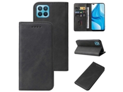 Capa De Couro Com Fecho Magnético Para Oppo F17 Pro