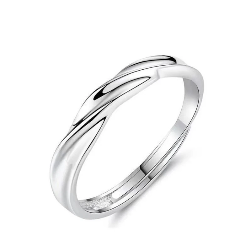 Anel Ajustável com Design Moderno e Torcido, Anel Masculino Estiloso. MDUG