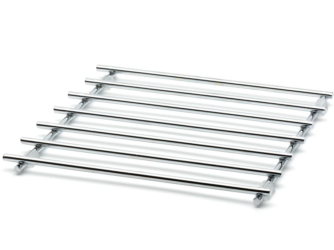 Trivet De Metal Quadrado Para Bancadas De Cozinha Conjunto De Aço Cromado 25 X 25cm Ckb Ltd