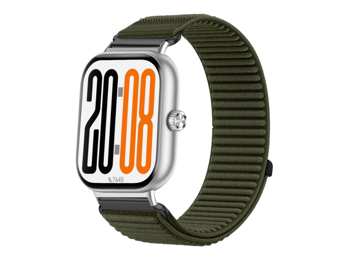 Bracelete para Honor Watch X5 Nylon Trançado Fecho de Velcro Interface Metálica Verde Abeto XIAOMOYU