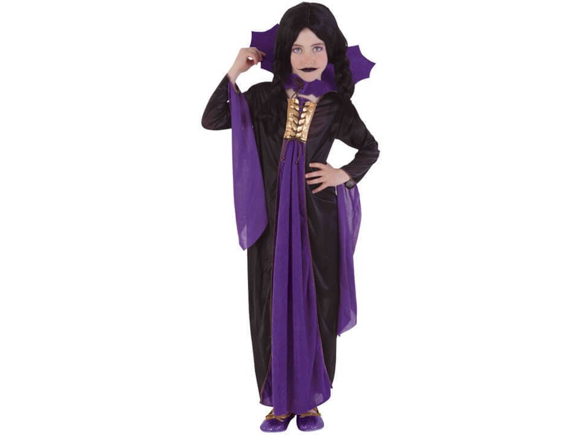 Fato de Menina DISFRAZZES Vampira Gótica Roxa (Tam: 3 a 4 anos)