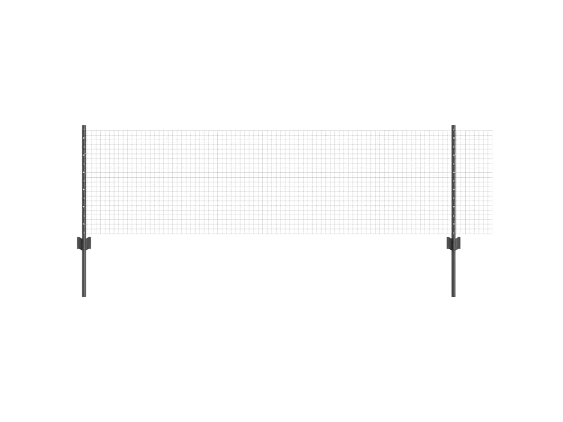 Conjunto 1 Cerca Externa Vidaxl Cinzento Aço (50 X 0,6 M)