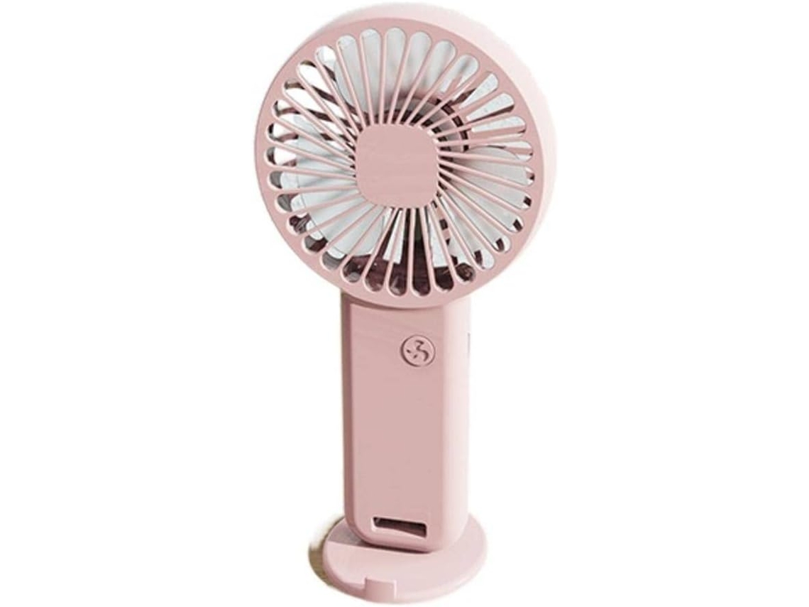 Portable Fan Em Digitallab Pequeno Ventilador De Refrigeração, Recarregável Via Usb (rosa)