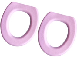 Conjunto De 2 Capas De Assento Sanitário Em Eva Grosso Rosa.