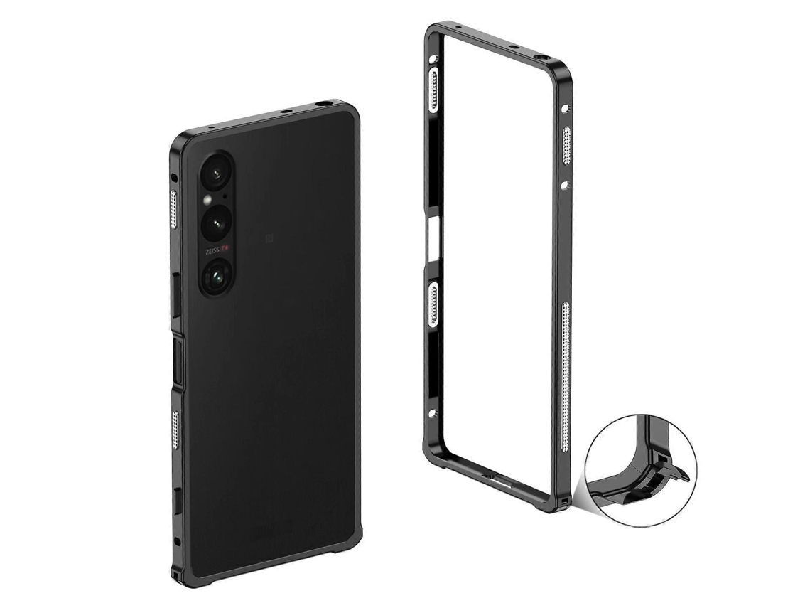 Capa Protetora Para Sony Xperia 1 Vi Com Estrutura De Metal E Dissipação De Calor, Preta