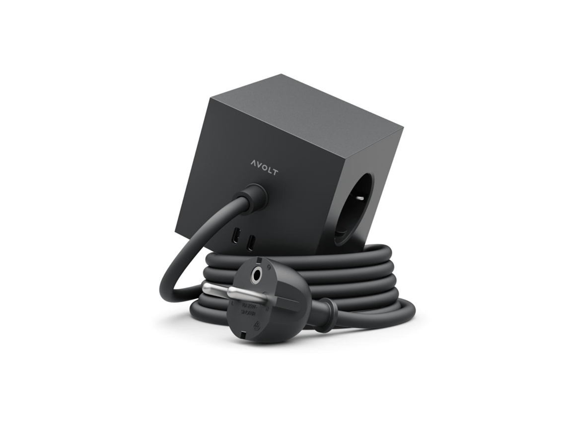 Carregador de Parede AVOLT Square 2x Usb - C (30W - 1.8 M - Preto)