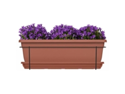 Kit plantador com suporte metálico e bandeja - GARDEN ID Relax - Terra. 50 cm - Reciclado e 100 reciclável - Volume para plantas