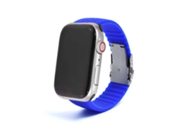 Bracelete Silicone Stripe Adaptável Apple Watch Series 4 40Mm Azul Claro