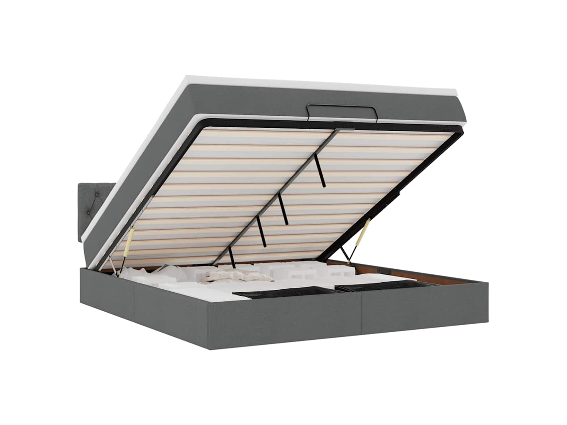 Ottoman Bed Frame, Ottoman Bed Frames Vidaxl Cinzeto Tecido (180 X 200 Cm)