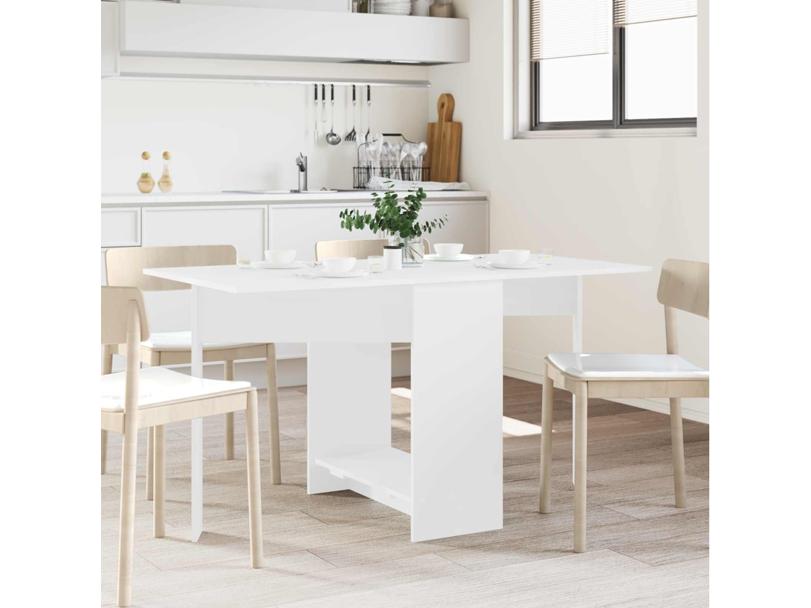 Vidaxl Mesa De Jantar 138 X 70 X 73,5 Cm Derivados De Madeira Branco