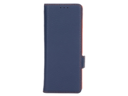 Aetheria capa de Couro Genuíno com Suporte e Porta cartões para Galaxy Z Fold 2 Azul Escuro