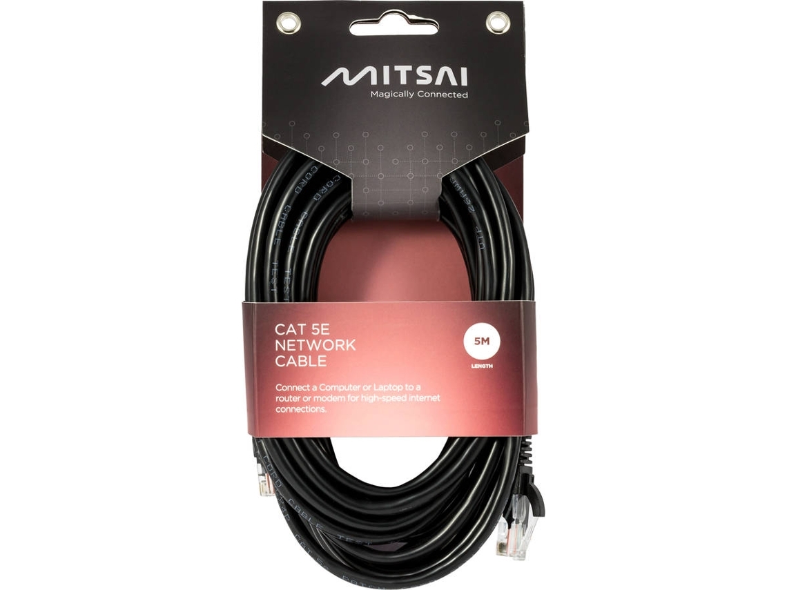 Cabo MITSAI RJ45 Basics UTP CAT5E (Outlet Caixa Aberta - 5 m)