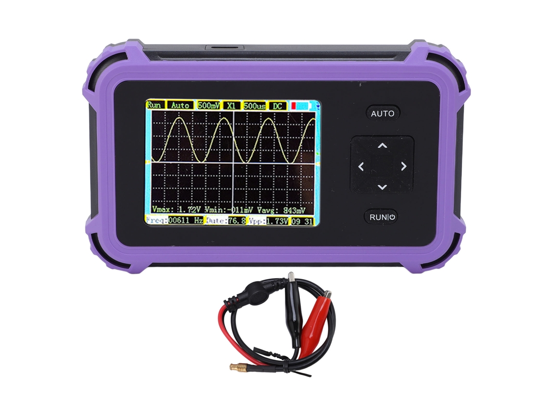 Osciloscópio Digital Portátil 8.33ms/s 1mhz Banda Larga Mini para Iniciantes Ensino