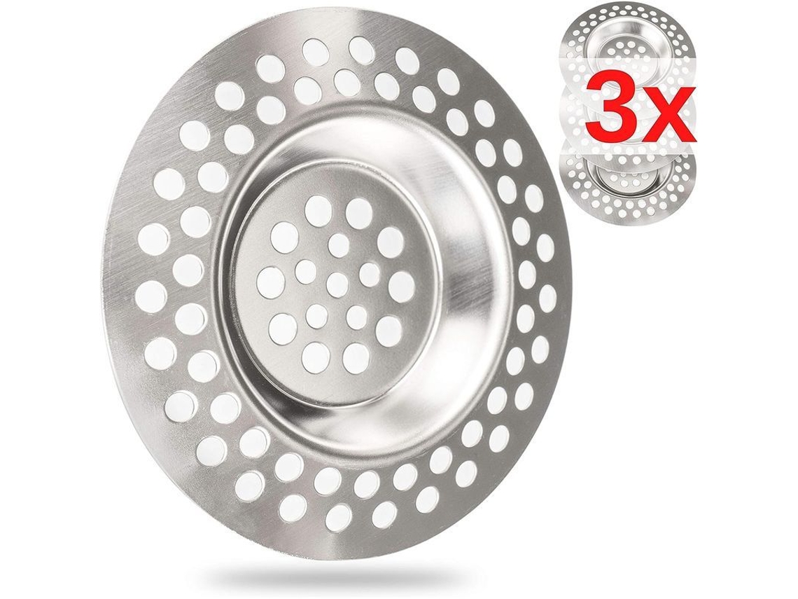 Filtro De Ralo, Pacote De 3, Ø 70 Mm, Adequado Para Ralos Com Diâmetro Interno De Ø 42 Mm, Aço Inoxidável Ss201