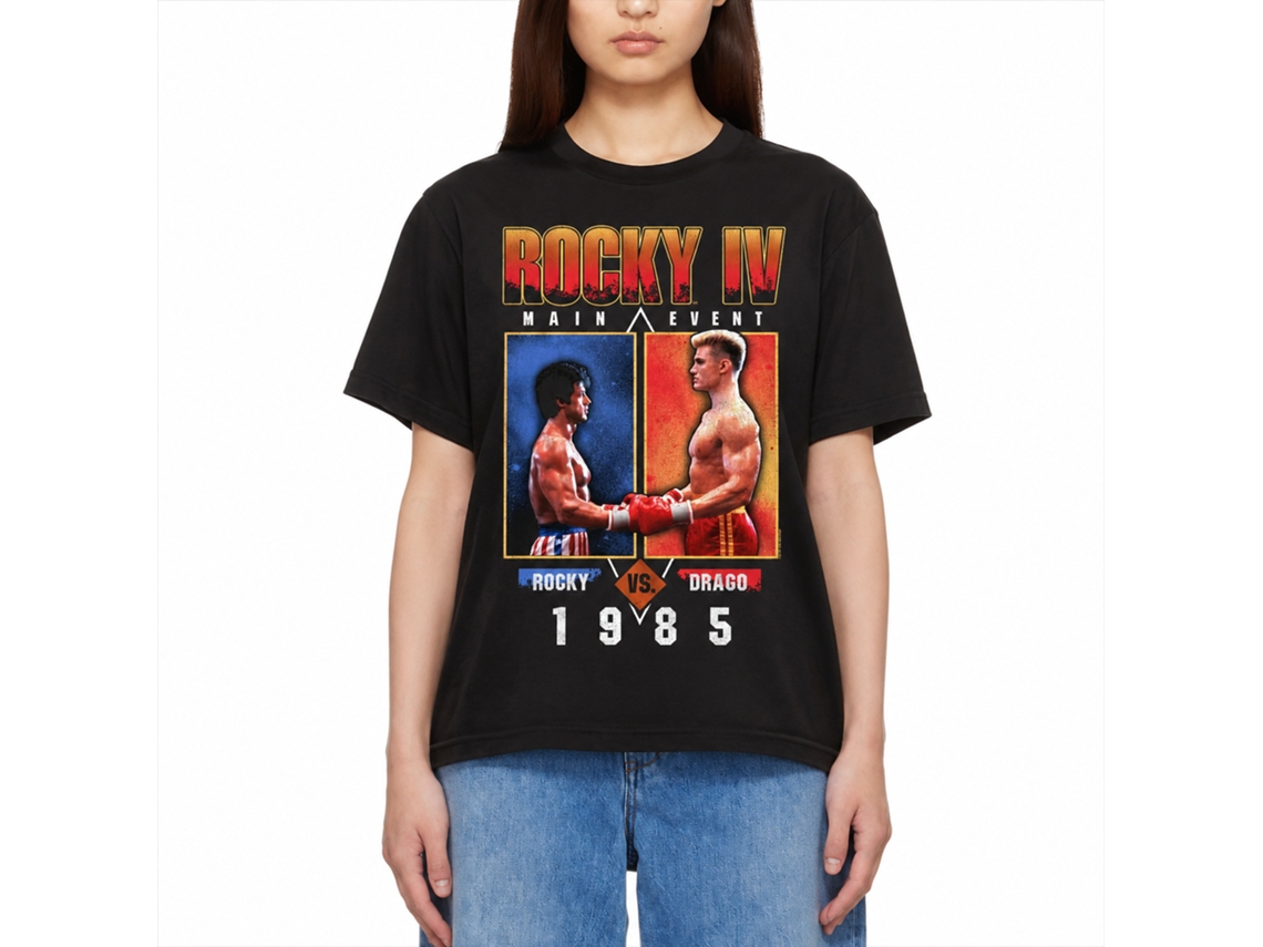 Rockinstone Rocky Movie Main Event Black Adult T-shirt Size:xl